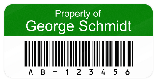 Vinyl Asset Tags - My One Stop