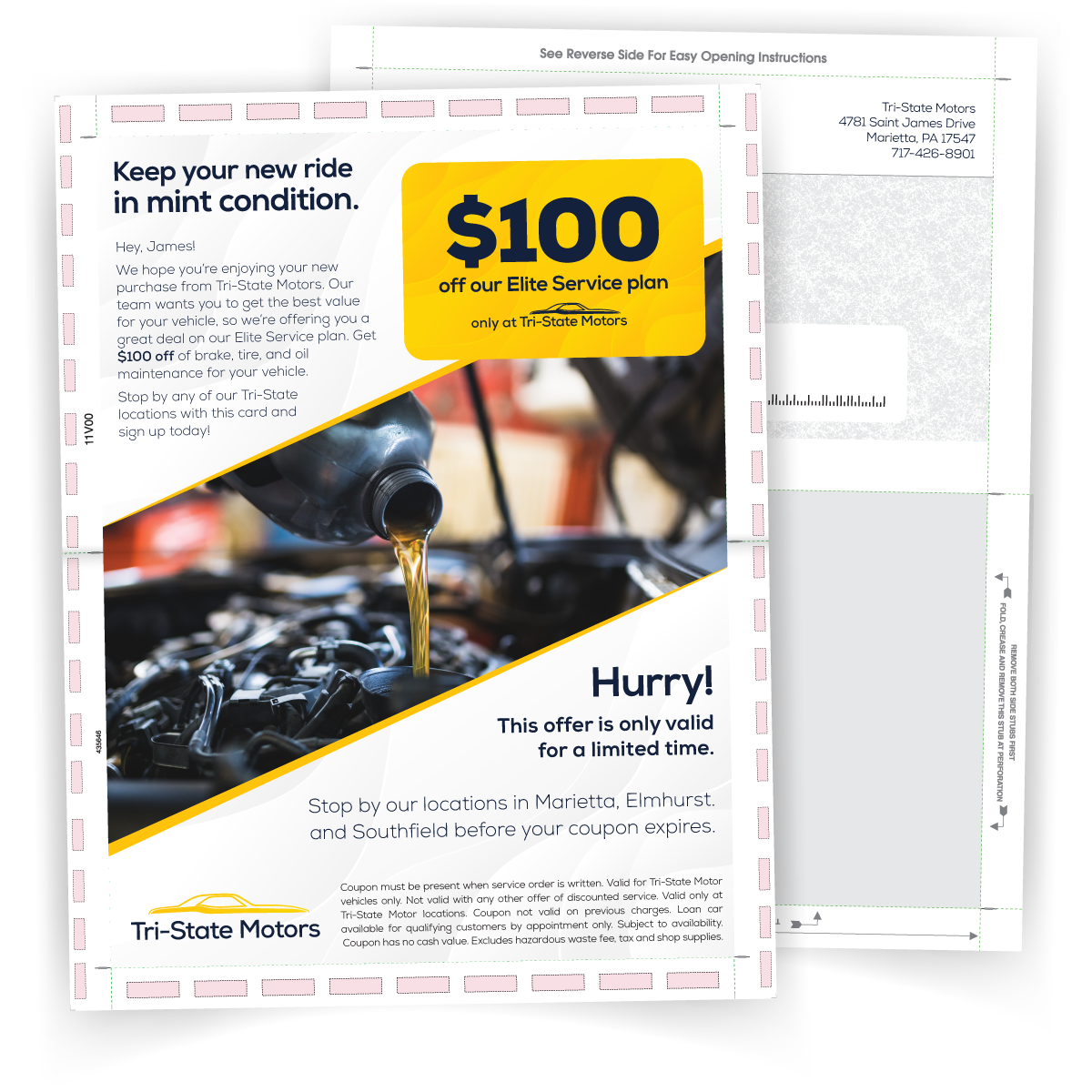 Stock Pressure Seal Mailers