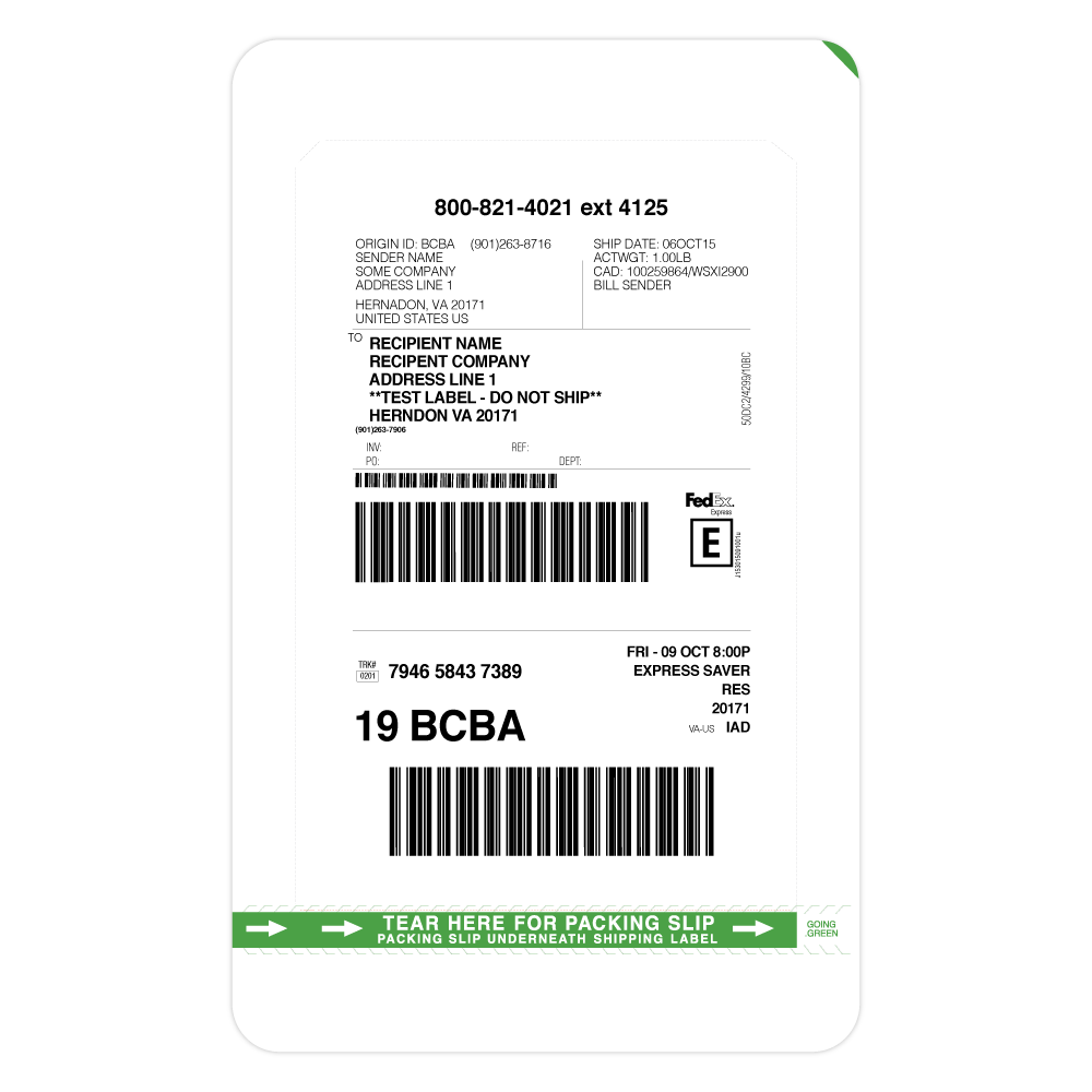 Two-Sided Shipping Labels (2SS) - My One Stop