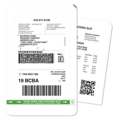 Two-Sided Shipping Labels (2SS) - My One Stop
