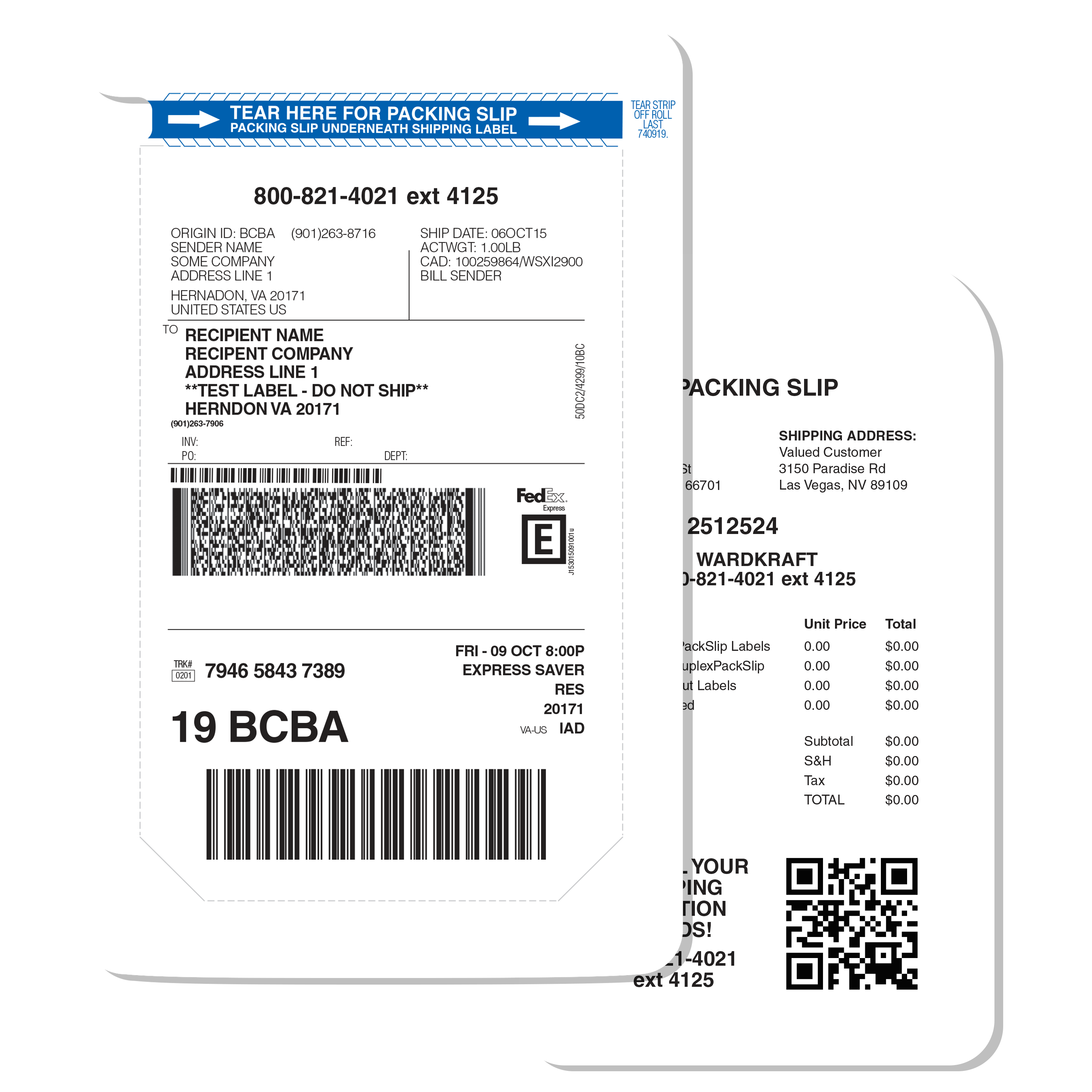 Two-Sided Shipping Labels (2SS) - My One Stop