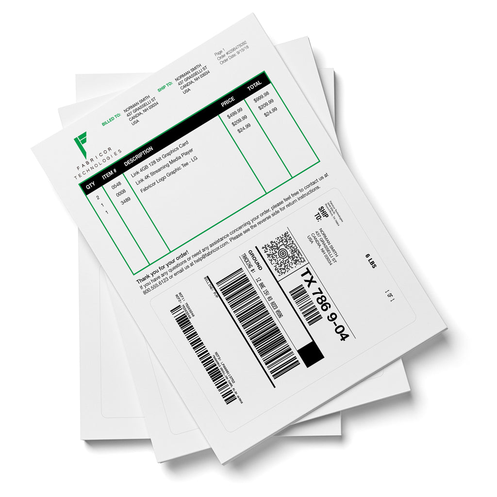 Stock Integrated Labels